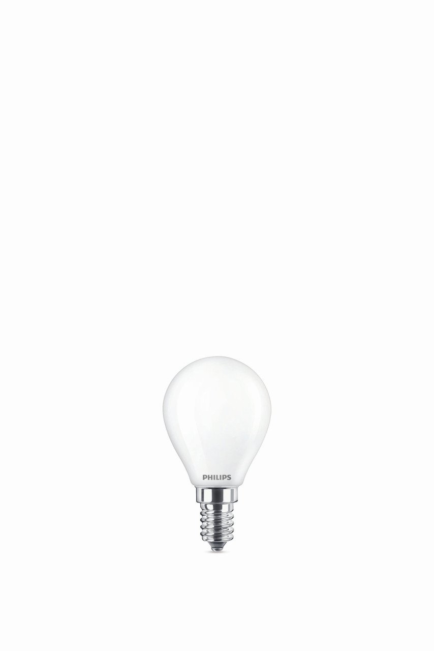 Philips LED-Leuchtmittel Filament Tropfenform P45 E14 4,3W neutralweiß matt von Philips