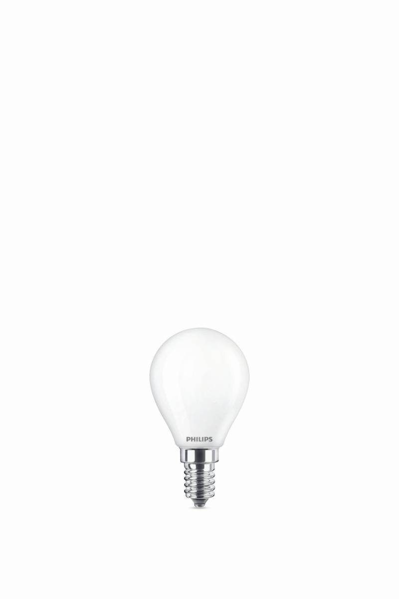 Philips LED-Leuchtmittel Filament Tropfenform P45 E14 4,3W neutralweiß matt von Philips