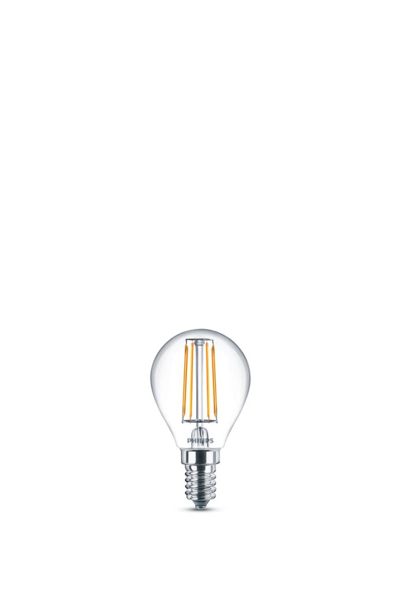 Philips LED-Leuchtmittel Filament Tropfenform P45 E14 4,3W warmweiß von Philips