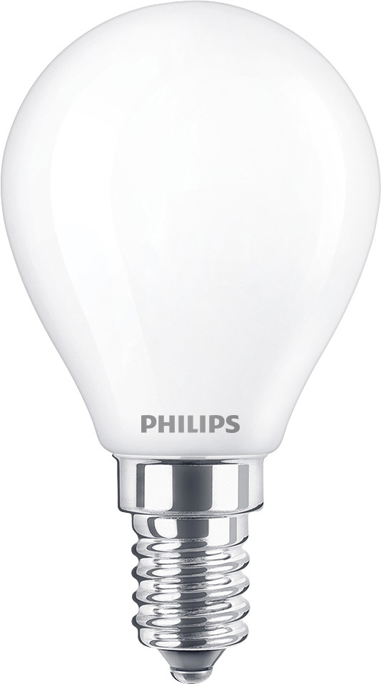 Philips LED-Leuchtmittel Filament Tropfenform P45 E14 4W warmweiß matt von Philips