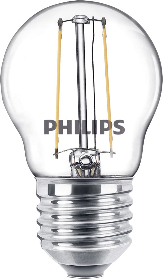 Philips LED-Leuchtmittel Filament Tropfenform P45 E27 2W warmweiß von Philips