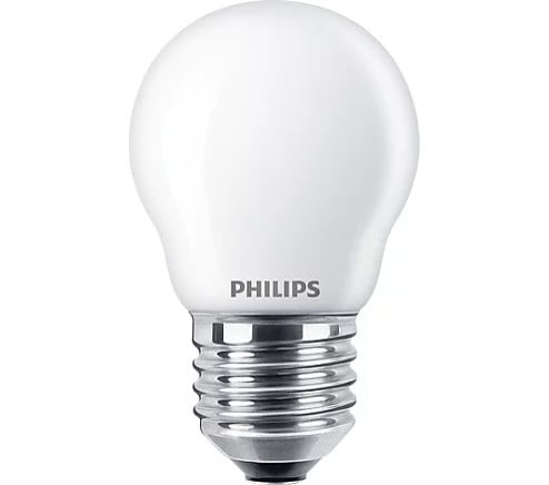 Philips LED-Leuchtmittel Filament Tropfenform P45 E27 4,3W warmweiß 2er Pack von Philips
