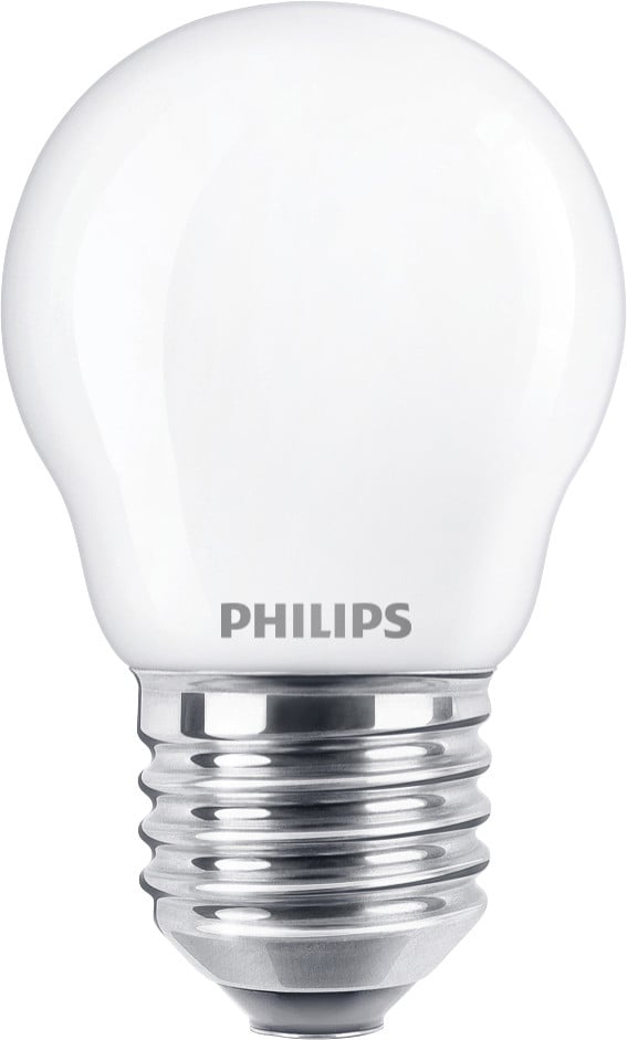Philips LED-Leuchtmittel Filament Tropfenform P45 E27 4,3W warmweiß matt von Philips