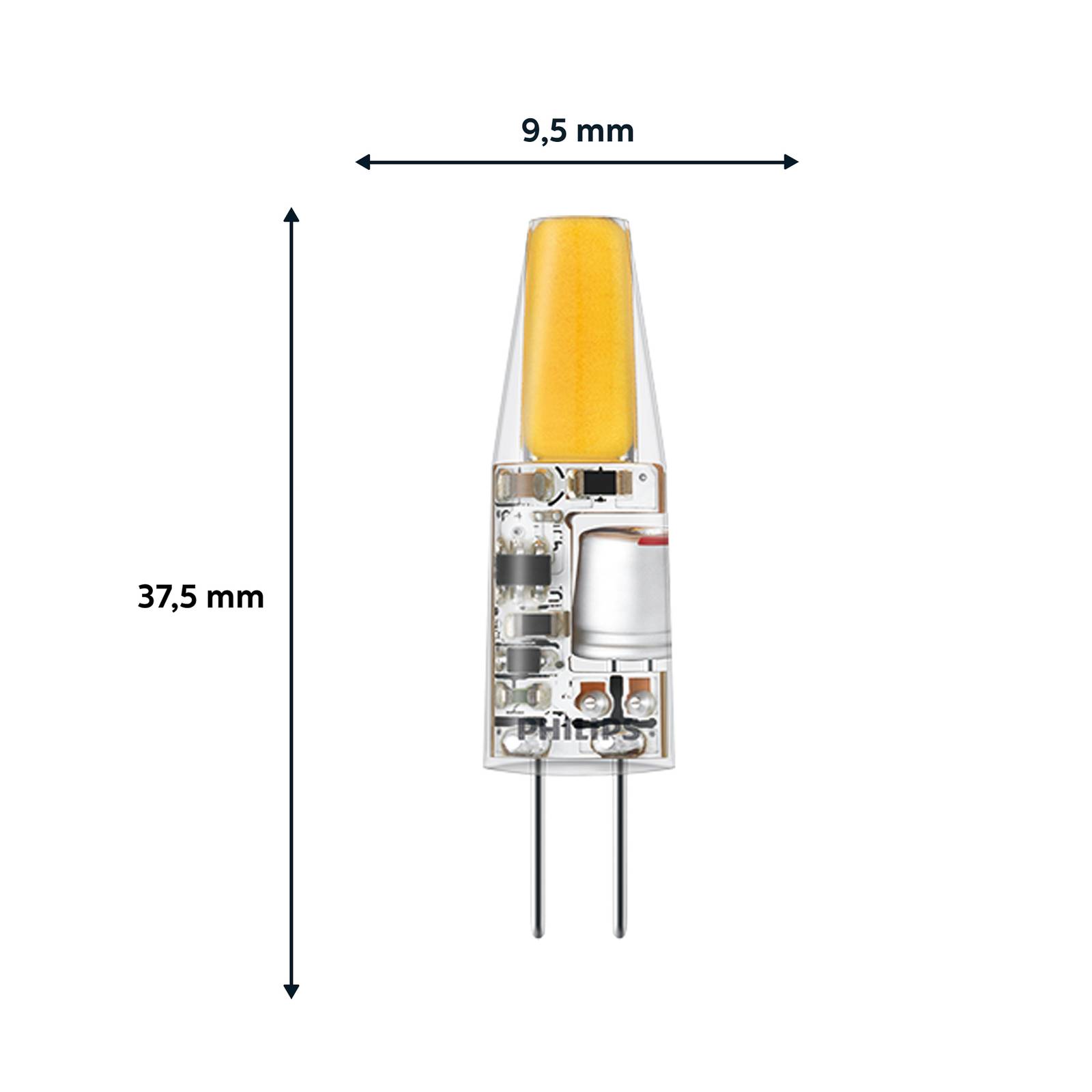 Philips LED-Leuchtmittel G4 Stiftsockel 1,7W klar 2.700K 12V von Philips