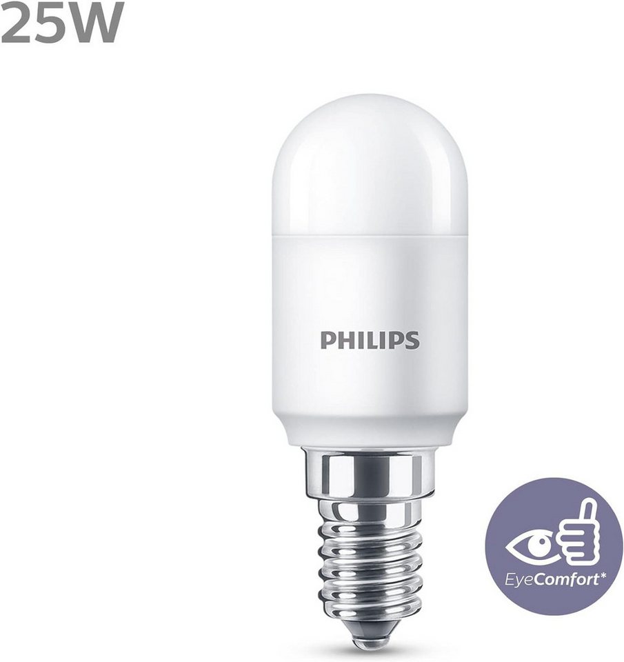 Philips LED-Leuchtmittel LED CorePro E14 T25 Röhre 3,2W = 25W Kühlschrank 250lm Warmweiß 2700K, T25, Warmweiß, Kühlschranklampe Philips LED-Leuchtmittel LED CorePro E14 T25 Röhre 3,2W = 25W Kühlschrank 250lm Warmweiß 2700K, T25, Warmweiß, Kühlschranklampe von Philips