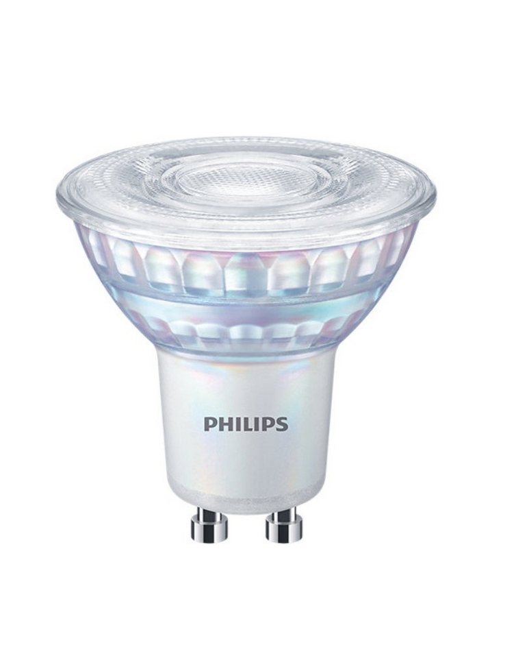 Philips LED-Leuchtmittel Philips LED GU10 2.6W=35W Glas Reflektor WarmGlow 2200K-2700K DIMMBAR, GU10, Warmweiß von Philips