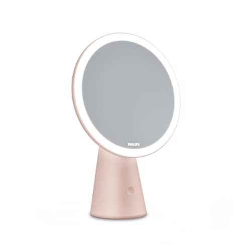 Philips LED Mirror Spiegelleuchte, drei voreingestellte Lichteinstellungen, natürliche Farben, USB-Ladestation, rosé von Philips Lighting
