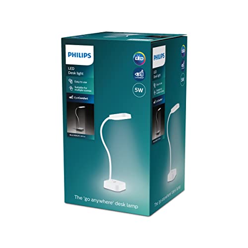 Philips LED Rock tragbare Tischleuchte, Weiß von Philips Lighting