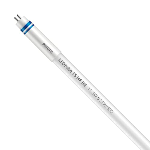 Philips LED Röhre T5 MASTER Instantfit Electronic (HF) High Efficiency 11.5W 1600lm - 830 Warmweiß | 85cm - Dimmbar - Ersatz 21W von Philips