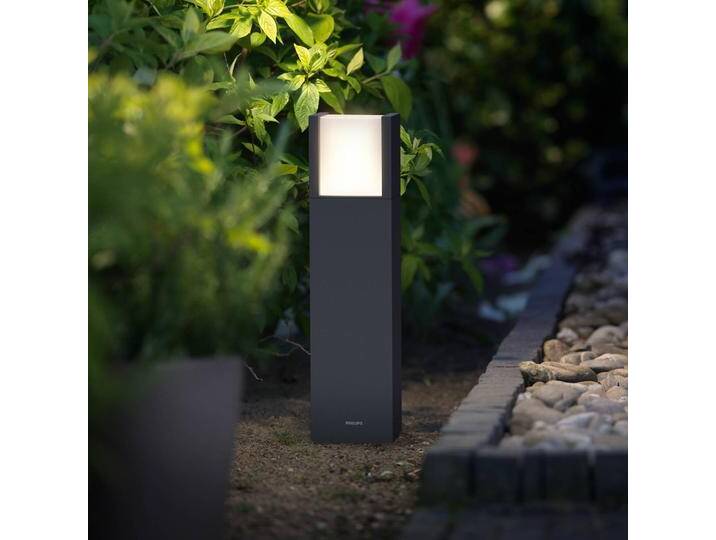 Philips LED-Sockelleuchte Arbour UE, 3.000 K, schwarz, Aluminium, Modern, LED Außenleuchte von Philips