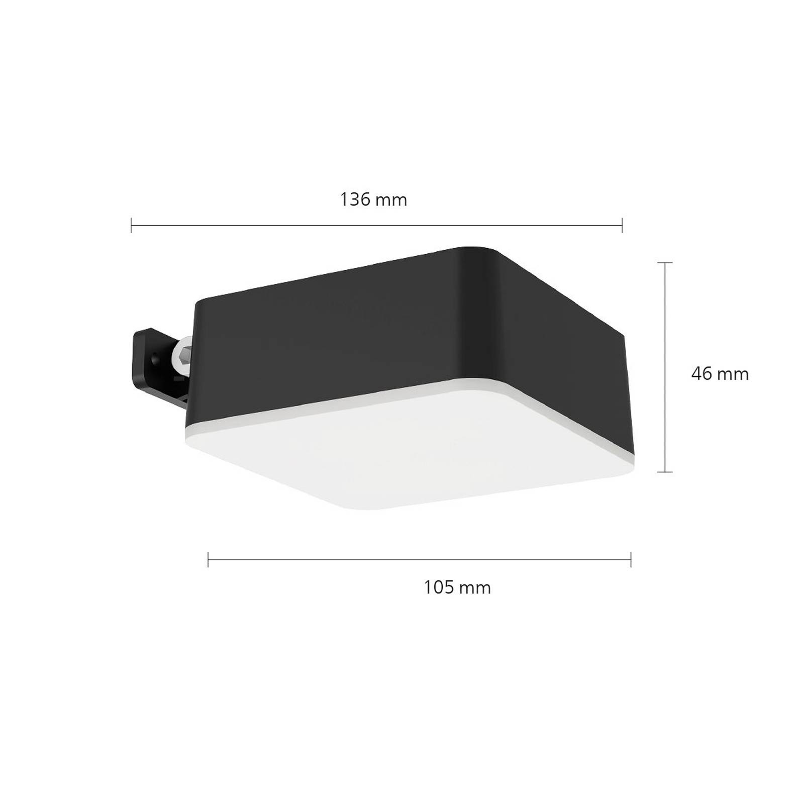 Philips LED-Solar-Wandleuchte Vynce, Kopf 10,5 x 10,5 cm von Philips