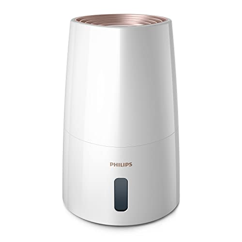 Philips 3000 Series Luftbefeuchter, Bis zu 45 m², verbreitet 99% weniger Bakterien*, versorgt die Haut mit Feuchtigkeit, Ruhemodus für leisen Betrieb, HU3916/10 von Philips Domestic Appliances