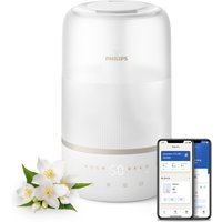 Philips Luftbefeuchter "HU1510 1000 Series, ultraschall" 3 l Wassertank für 41 m² Räume, mit Aroma-Diffusor, Stimmungslicht, App verbunden von Philips