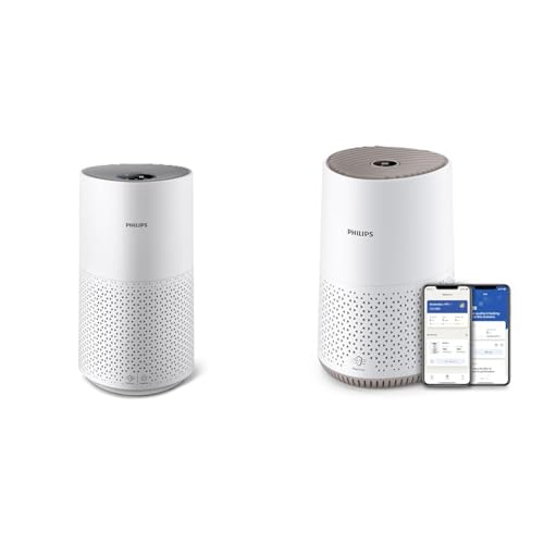 Philips Luftreiniger Smart 1000i Serie - Reinigt Räume bis zu 78 m² - Entfernt 99 & Philips Luftreiniger 600 Serie. Ultraleise und energieeffizient Für Allergiker. HEPA-Filter entfernt 99 von Philips