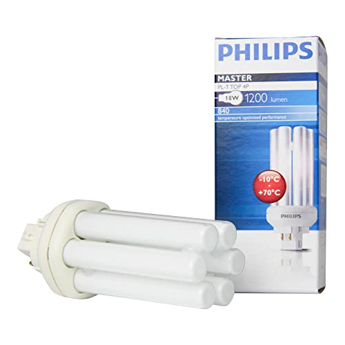 Philips Master pl-t Top 4P 18 W GX24q A Cool White Fluorescent Bulb – Fluorescent Bulbs (18 W, Tube, 4P, GX24q, 1200 lm, Cool White) von Philips