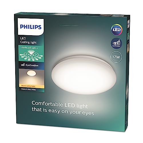 Philips Moire Wand- und Deckenleuchte, 17W, warmweiß, warmweiß, weiß von Philips