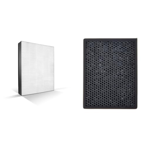 Philips NanoProtect-HEPA-Filter für Luftreiniger AC2882/10 und AC2887/10, 1 Stück, FY2422/30 & Aktivkohlefilter für Luftreiniger AC2882/10 und AC2287/10, 1 Stück, FY2420/30 von Philips