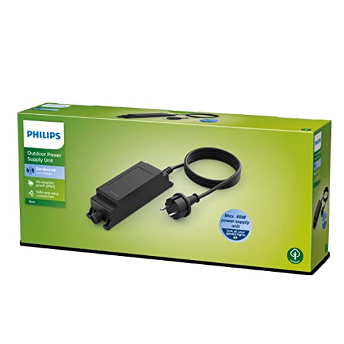 Philips Niedervolt Netzteil mit EU Stecker (48 W), wetterfestes Netzteil für die Außenbeleuchtung, Gartenzubehör für die Outdoor Stromverbindung, Erweiterung, 4000k Philips Niedervolt Netzteil mit EU Stecker (48 W), wetterfestes Netzteil für die Außenbeleuchtung, Gartenzubehör für die Outdoor Stromverbindung, Erweiterung, 4000k von PHILIPS