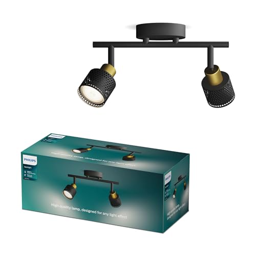 Philips Niall LED 2er Spotleuchte, GU10 Lampe nicht enthalten, Messing, IP20, Gold von Philips