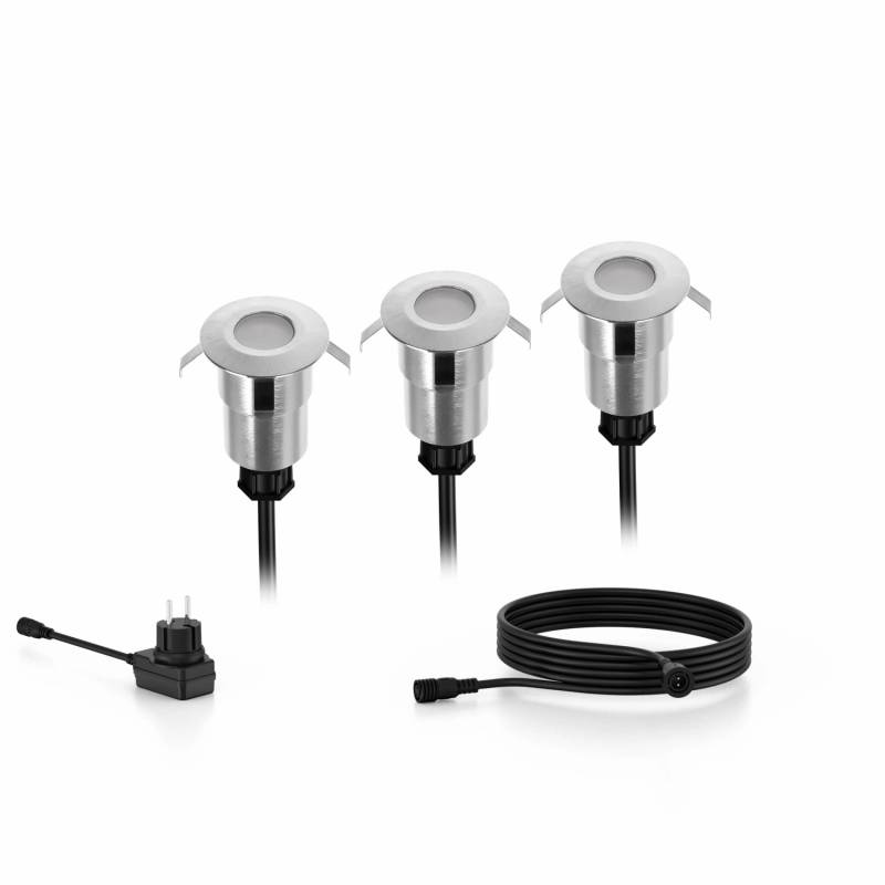 Philips Outdoor-Bodenspot EU 3er-Set Spore Niedervolt 1 W 24 V 2.700 K IP67 Philips Outdoor-Bodenspot EU 3er-Set Spore Niedervolt 1 W 24 V 2.700 K IP67 von Philips