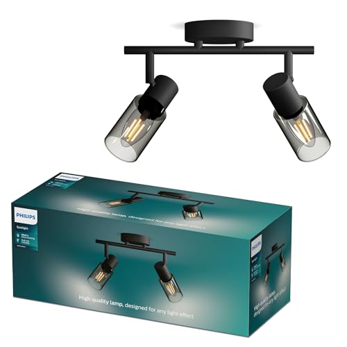 Philips Palms LED 2er Spotleuchte, E14 Lampe nicht enthalten, Schwarz, IP20 Philips Palms LED 2er Spotleuchte, E14 Lampe nicht enthalten, Schwarz, IP20 von Philips