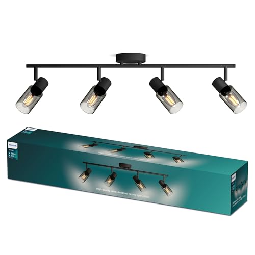 Philips Palms LED 4er Spotleuchte, E14 Lampe nicht enthalten, Schwarz, IP20 Philips Palms LED 4er Spotleuchte, E14 Lampe nicht enthalten, Schwarz, IP20 von Philips