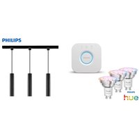Philips Pendelleuchte 3er Spot Paxie Easy Link + Smart-Home Hue Bridge schwarz 157 cm warmweiß-kaltweiß RGB Philips Pendelleuchte 3er Spot Paxie Easy Link + Smart-Home Hue Bridge schwarz 157 cm warmweiß-kaltweiß RGB von Philips