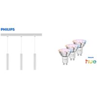 Philips Pendelleuchte 3er Hue Spot Paxie Easy Link weiß 157 cm warmweiß-kaltweiß RGB Philips Pendelleuchte 3er Hue Spot Paxie Easy Link weiß 157 cm warmweiß-kaltweiß RGB von Philips