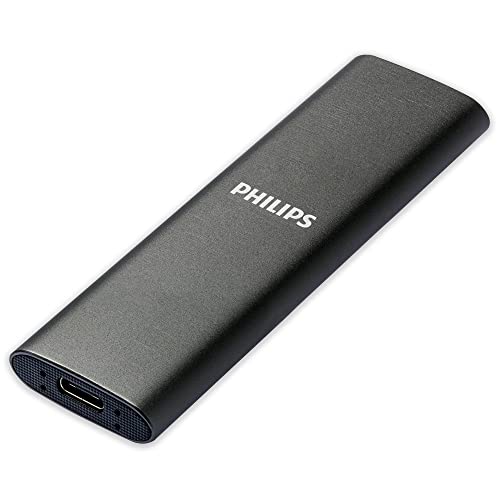 Philips Externe Portable SSD 2 TB - Ultra Slim SATA Ultra Speed USB-C, Lesegeschwindigkeit bis zu 550 MB/s, Aluminium Philips Externe Portable SSD 2 TB - Ultra Slim SATA Ultra Speed USB-C, Lesegeschwindigkeit bis zu 550 MB/s, Aluminium von Philips