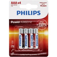 Power LR03 Micro (AAA)-Batterie Alkali-Mangan 1.5 v 4 St. - Philips von Philips