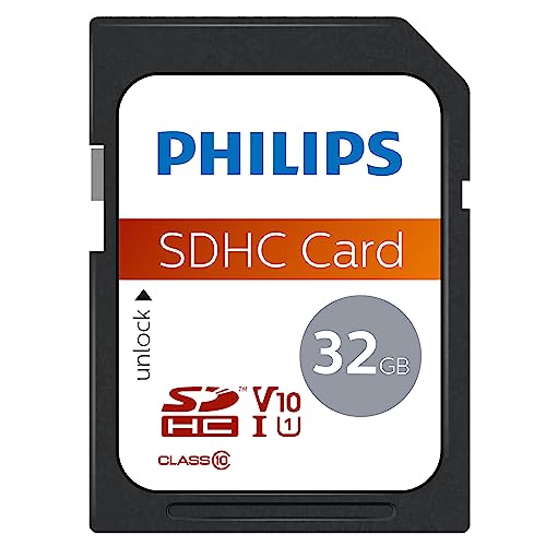 Philips SDHC Card 32GB Class 10 UHS-I U1 FM32SD45B Mehrfarbig von Philips