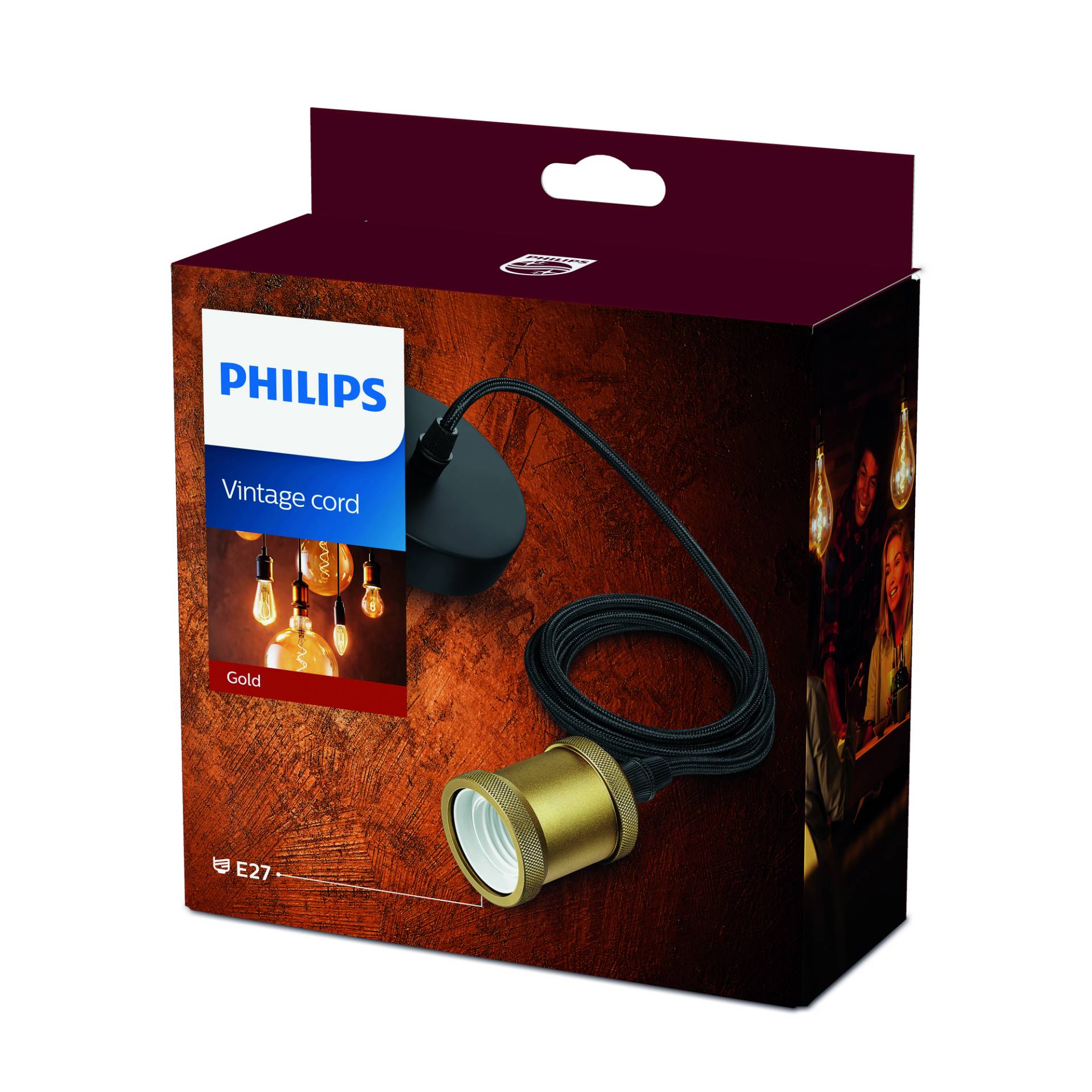 Philips Schnurpendel E27 Fassung 220-240 V gold von Philips