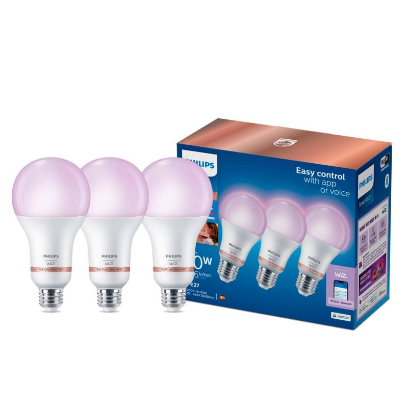 Philips Smart LED 60W A60 E27 Tunable Mehrfarbig 3 Stück von Philips