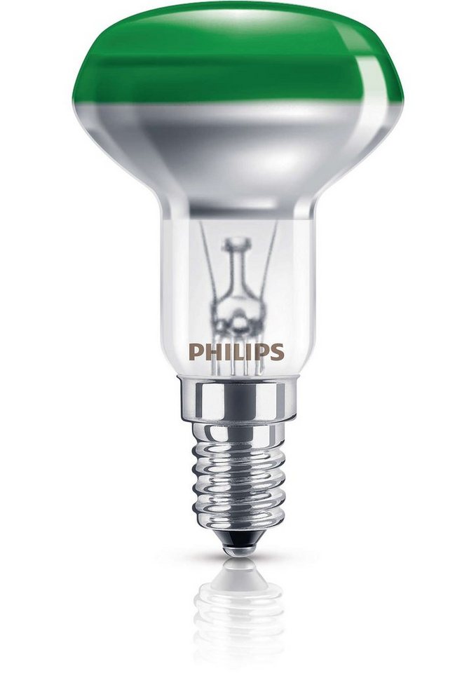 Philips Spezialleuchtmittel Philips Reflektorlampe Reflektor Leuchtmittel E14 Grün 40W NR50 von Philips