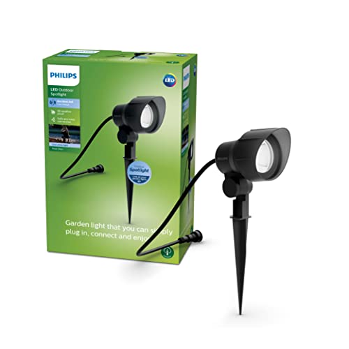 Philips Außenspot Erweiterung (6 W), wetterfester Niedervolt Bodenspot mit Erdspieß und kaltweißem Licht, energiesparende LED Beleuchtung, schwarz Philips Außenspot Erweiterung (6 W), wetterfester Niedervolt Bodenspot mit Erdspieß und kaltweißem Licht, energiesparende LED Beleuchtung, schwarz von PHILIPS