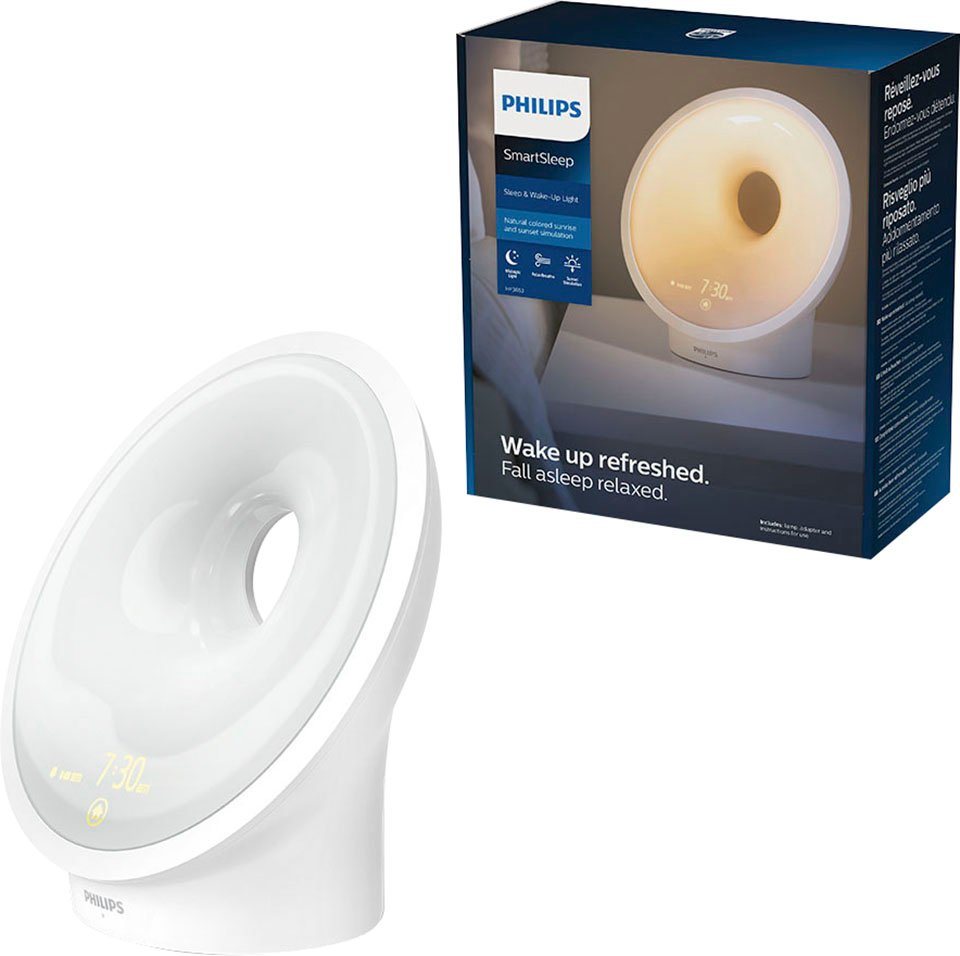 Philips Tageslichtwecker SmartSleep HF3653/01 mit 8 natürlichen Wecktönen und 25 Lichteinstellungen von Philips