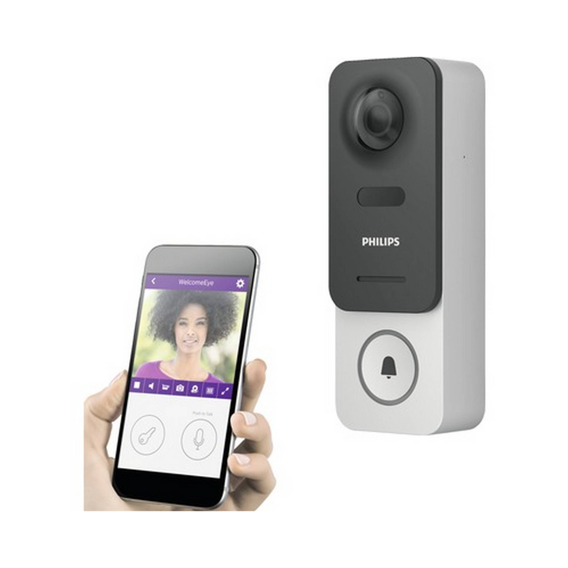 Philips Türsprechanlage 'Welcome Eye Link' WLAN Weitwinkel-Full-HD-Objektiv Philips Türsprechanlage 'Welcome Eye Link' WLAN Weitwinkel-Full-HD-Objektiv von Philips