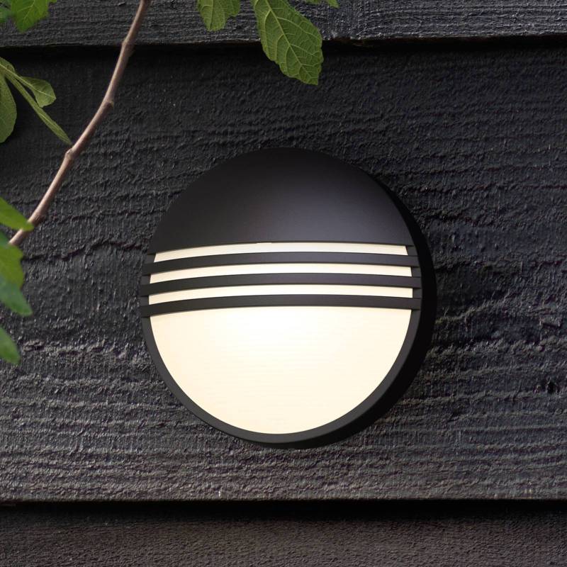 Philips Yarrow schwarze LED-Außenwandleuchte von Philips