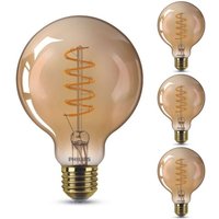 Led Lampe ersetzt 25W, E27 Globe G93, gold, warmweiß, 250 Lumen, dimmbar, 4er Pack - yellow - Philips von Philips