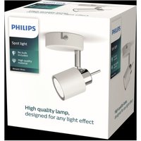 Meranti einzelner metallstrahler gu10 ip20 weiß - 46529900 - Philips von Philips