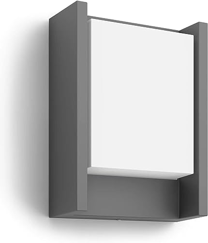 Philips Arbour Wandleuchten für den Außenbereich, 6 W, 2700 K, warmweiß, wasserfest, anthrazit, IP44 wetterfest Philips Arbour Wandleuchten für den Außenbereich, 6 W, 2700 K, warmweiß, wasserfest, anthrazit, IP44 wetterfest von Philips Lighting