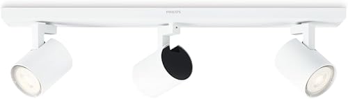 Philips myLiving Runner 3-er LED Spots (9 W), dimmbare Deckenspots mit warmweißem Licht und drei schwenkbaren Spotköpfen, energiesparende Raumbeleuchtung, weiß von Philips Lighting
