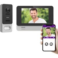 Philips - WelcomeEye Wireless Video-Türsprechanlage Bluetooth®, wlan Komplett-Set Schwarz/Grau, Alum von Philips