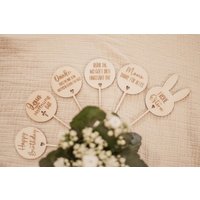 Personalisierter Blumenstecker Aus Holz - Namensschild Für Blumentopf | Geschenk Zur Hochzeit, Muttertag, Geburtstag von PhilipsLaserWorks