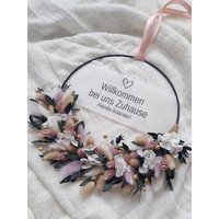Frühlingskranz I Trockenblumenkranz Türkranz Fensterdeko Deko Kommode Metallring Mit Getrockneten Blumen Halbgebunden von PhinasWuestenblume