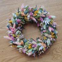 Frühlingskranz I Trockenblumenkranz Türkranz Tischkranz Tischdekoration Frühling von PhinasWuestenblume
