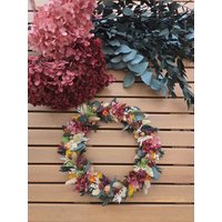 Trockenblumenkranz Herbst | Handgemachter Kranz Für Tür & Wand Personalisierte Herbstdeko Boho Deko Handmade Wandkranz von PhinasWuestenblume