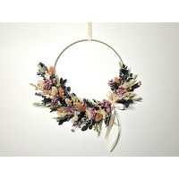 Trockenblumenkranz Personalisierter Türkranz/Blumenkranz Fensterdeko Hochzeitsgeschenk Geschenk Für Jeden Anlass Dekoration von PhinasWuestenblume