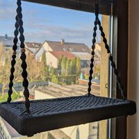Katzen Fensterliege Mit Fensterhaken | Fenster Katzenbett Fensterplatz Katzenmöbel Personalisierbar Namensschild von PhiniasPlace