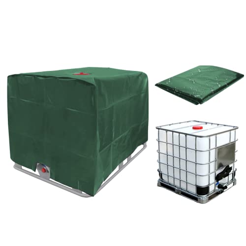IBC Tank Abdeckung, 420D Abdeckplane für Wassertank 1000L, IBC Container Cover, Abdeckplane Schutzhülle Schutzhaube Schutzplane Geeignet für IBC-Tank Behälter Container Regenwassertank von Phlbao